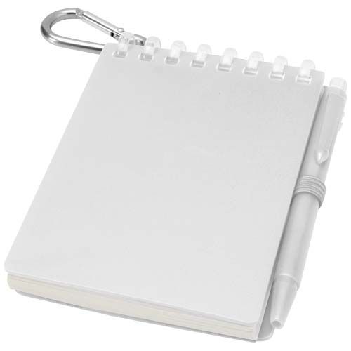 Ensemble carnet souple d’extérieur recyclé et stylo bille (encre noire) Lig Mini - 1