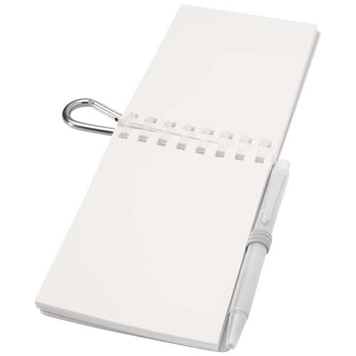 Ensemble carnet souple d’extérieur recyclé et stylo bille (encre noire) Lig Mini - 5