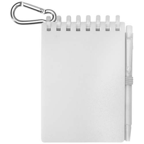 Ensemble carnet souple d’extérieur recyclé et stylo bille (encre noire) Lig Mini - 3