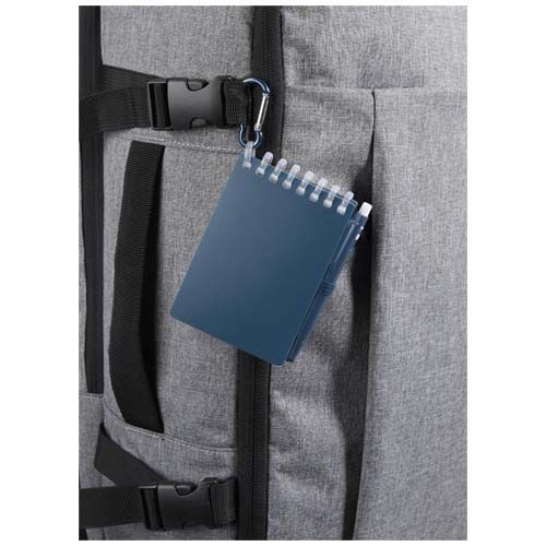 azul mar Set de libreta de tapa blanda y bolígrafo de exterior de material reciclado (tinta azul)