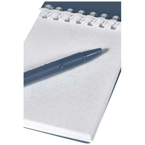 azul mar Set de libreta de tapa blanda y bolígrafo de exterior de material reciclado (tinta azul)