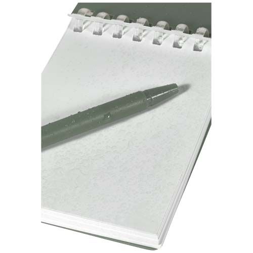 verde chiné Set de libreta de tapa blanda y bolígrafo de exterior de material reciclado (tinta azul)