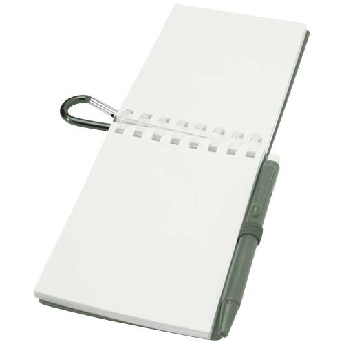 verde chiné Set de libreta de tapa blanda y bolígrafo de exterior de material reciclado (tinta azul)