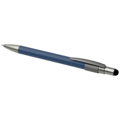 azul mar Bolígrafo de material reciclado RCS con stylus y fidget spinner (tinta negra)