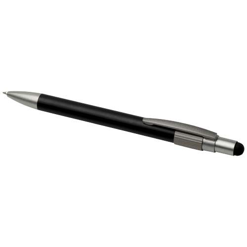 black Bolígrafo de material reciclado RCS con stylus y fidget spinner (tinta negra)