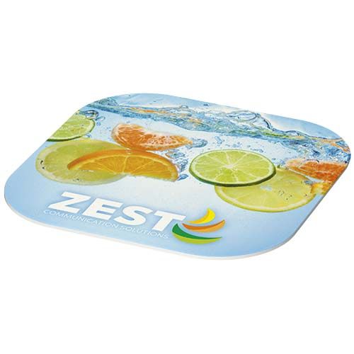 white Posavasos cuadrado