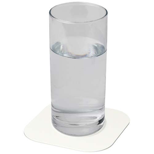 white Posavasos cuadrado