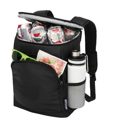 black Chillpack mochila isotérmica para 18 latas reciclado con certificado GRS