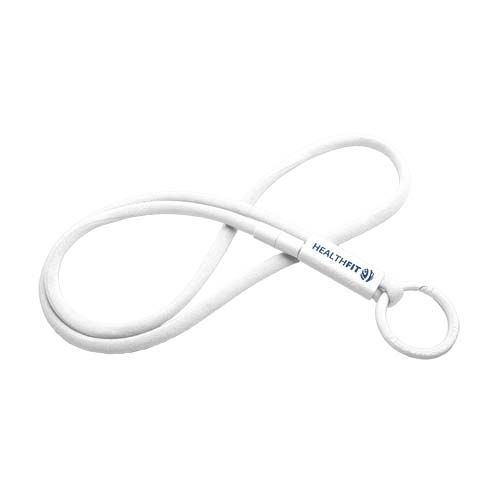 white Lanyard con tubo de plástico reciclado