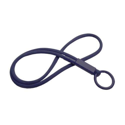 azul noche Lanyard con tubo de plástico reciclado