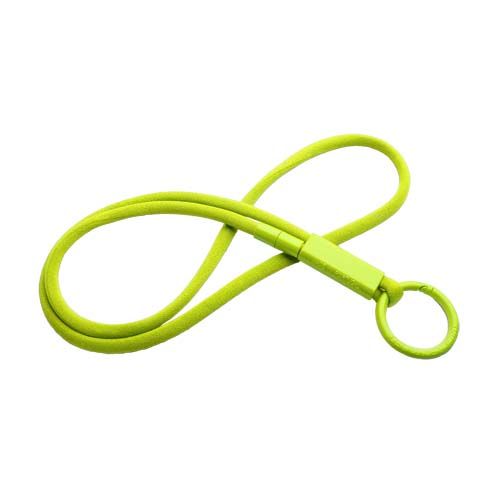 verde lima Lanyard con tubo de plástico reciclado