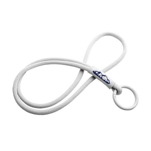 white Lanyard con tubo elástico