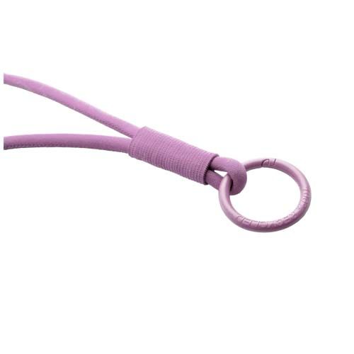lila Lanyard con tubo elástico