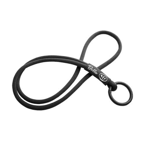 black Lanyard con tubo elástico
