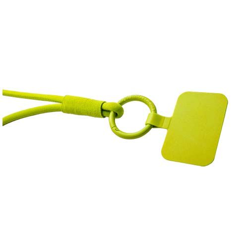 yellow Lanyard con soporte para teléfono con tubo elástico