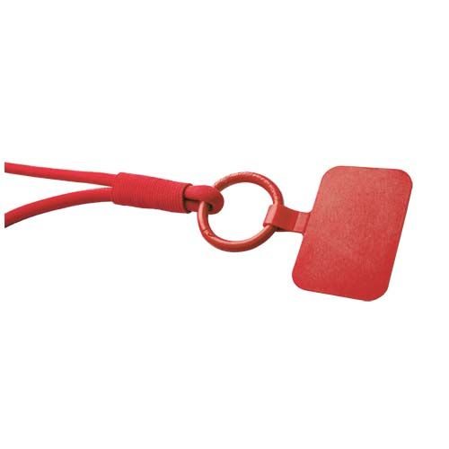 red Lanyard con soporte para teléfono con tubo elástico