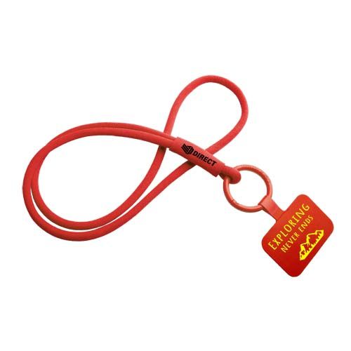 red Lanyard con soporte para teléfono con tubo elástico