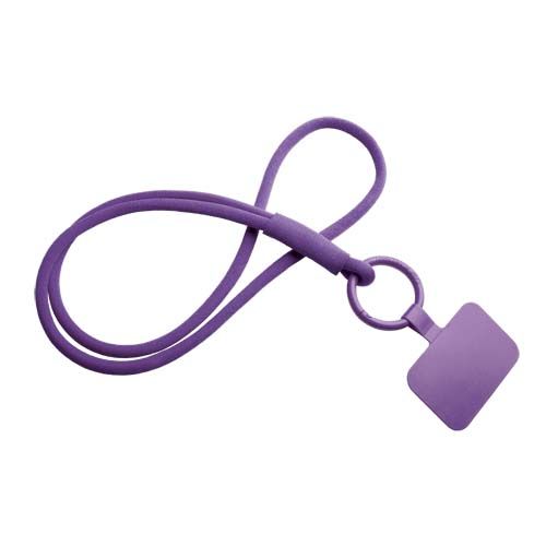 purple Lanyard con soporte para teléfono con tubo elástico