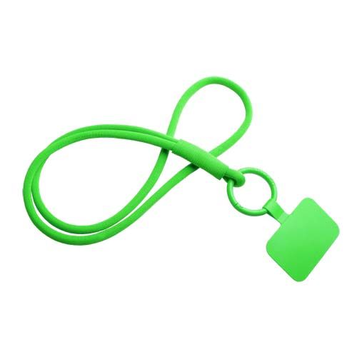 verde lima Lanyard con soporte para teléfono con tubo elástico