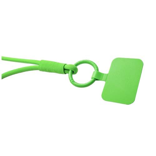 verde lima Lanyard con soporte para teléfono con tubo elástico