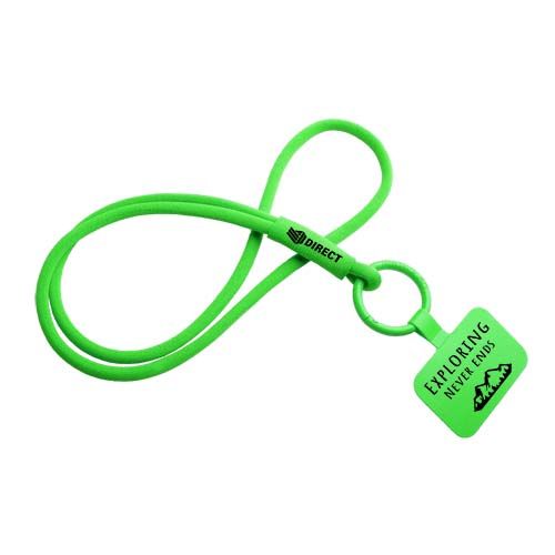 verde lima Lanyard con soporte para teléfono con tubo elástico