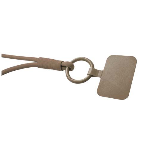 bronce Lanyard con soporte para teléfono con tubo elástico