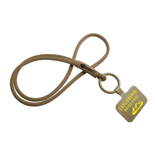 bronce Lanyard con soporte para teléfono con tubo elástico
