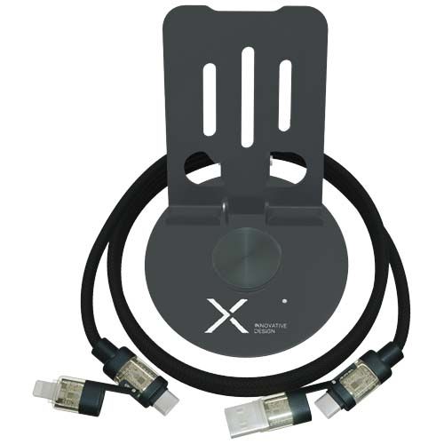 SOPORTE PARA TELÉFONO 360° CON CABLE DE CARGA 4 EN 1 DE 240 W 