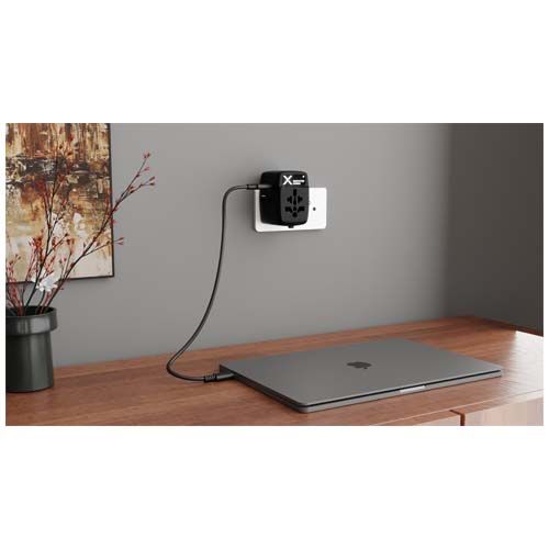 black Adaptador universal de viaje