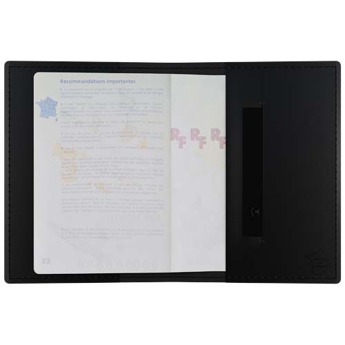 black Funda para pasaporte con etiqueta inteligente