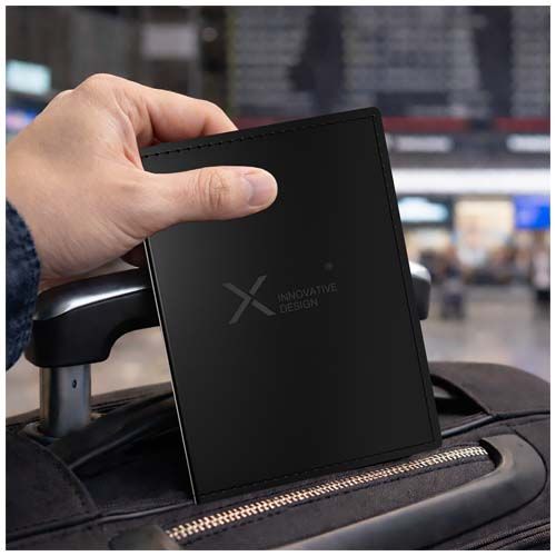 black Funda para pasaporte con etiqueta inteligente