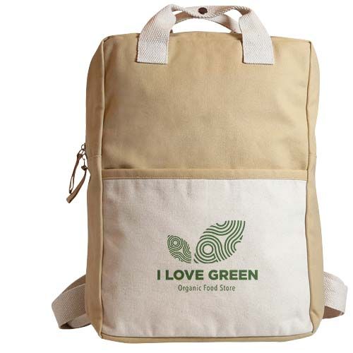 beis Mochila de algodón orgánico