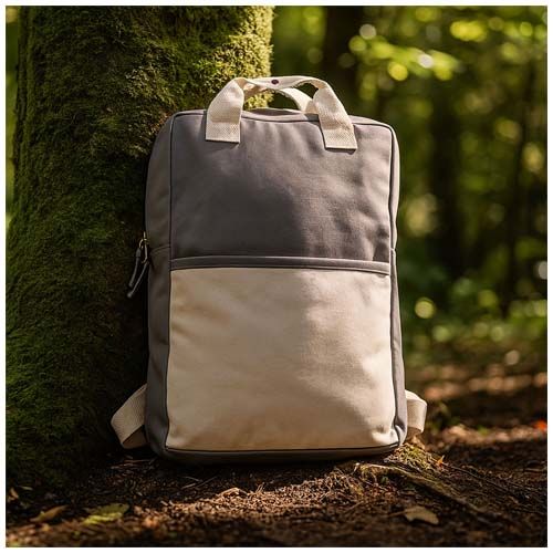 gray Mochila de algodón orgánico