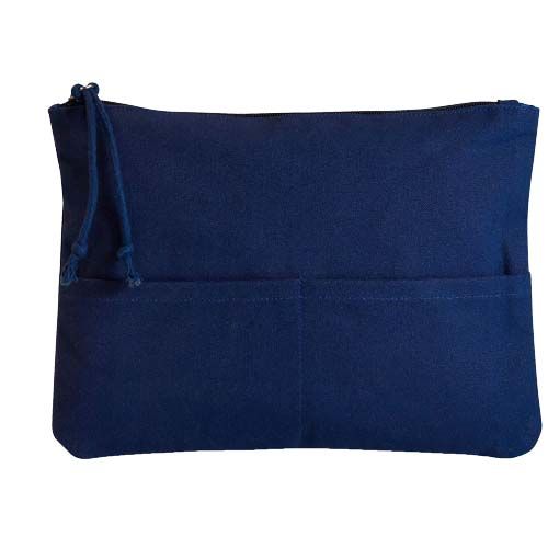 azul marino Funda para accesorios de algodón orgánico
