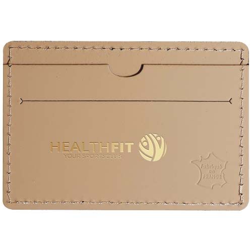 beis Tarjetero de piel reciclada