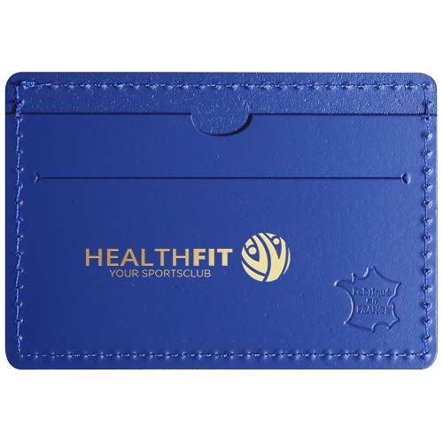 azul marino Tarjetero de piel reciclada