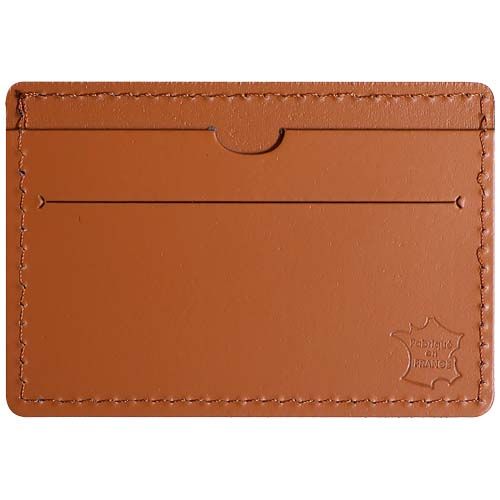 pardo Tarjetero de piel reciclada