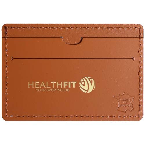 pardo Tarjetero de piel reciclada