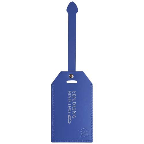 azul marino Etiqueta para equipaje de piel reciclada