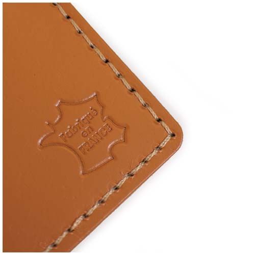 pardo Etiqueta para equipaje de piel reciclada