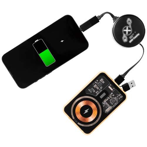 black Cable retráctil 4 en 1 de 65 W