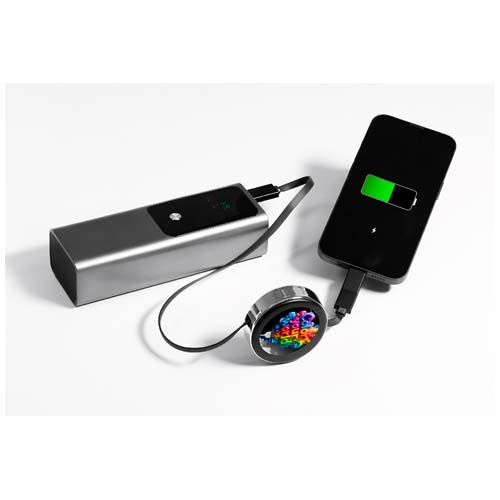 black Cable retráctil 4 en 1 de 65 W