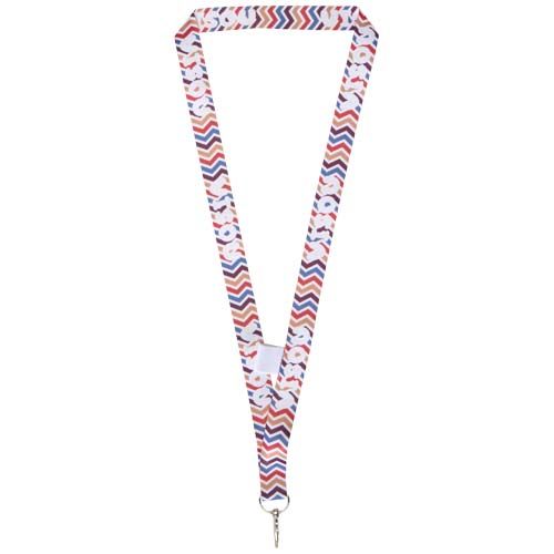 white Lanyard de sublimación con soporte