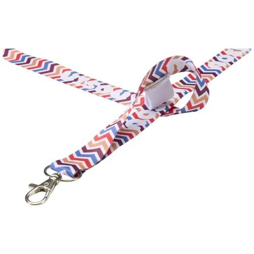 white Lanyard de sublimación con soporte