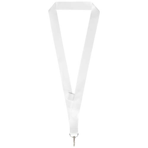 white Lanyard de sublimación con soporte