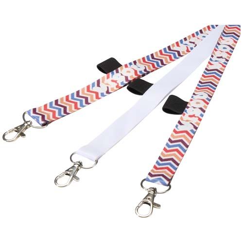 negro/blanco Lanyard de sublimación con soporte
