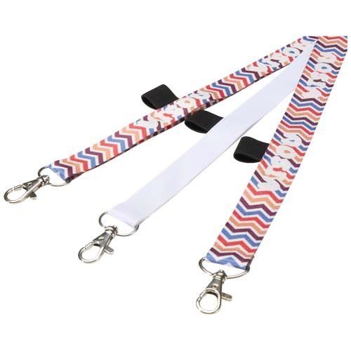negro/blanco Lanyard de sublimación con soporte
