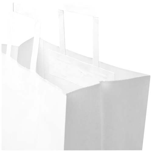 Sac en papier Kraft 80 à 90 g/m2 avec poignées plates 32 x 17 x 39 cm - 4