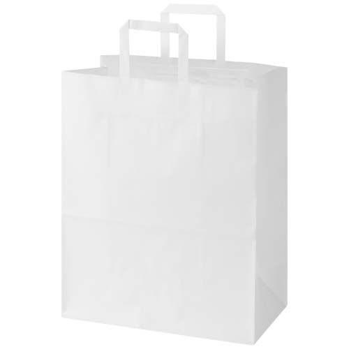 Sac en papier Kraft 80 à 90 g/m2 avec poignées plates 32 x 17 x 39 cm - 3