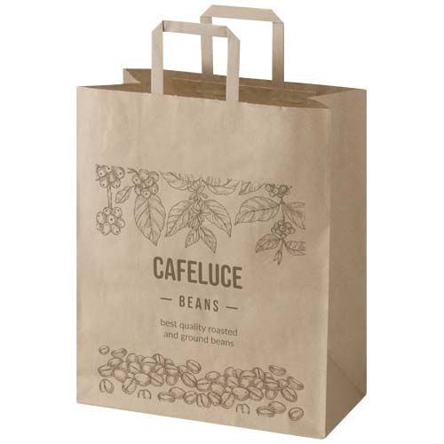 BOLSA DE PAPEL DE 80-90 G/M2 CON ASAS PLANAS - 32 X 17 X 39 CM 